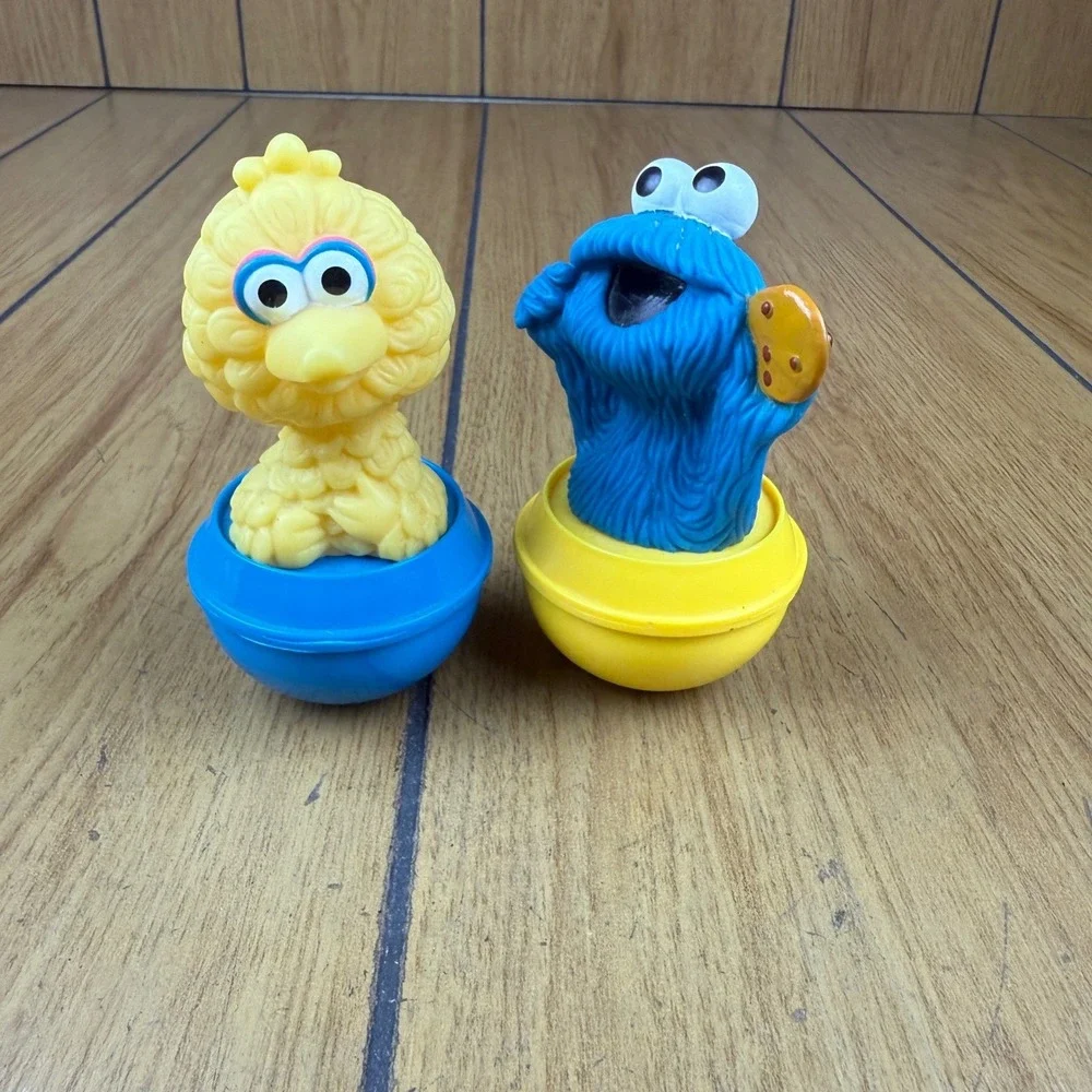 Sesame Street Big Bird Cookie Monster Tumbler Roly Poly Jim Henson‎ Productions